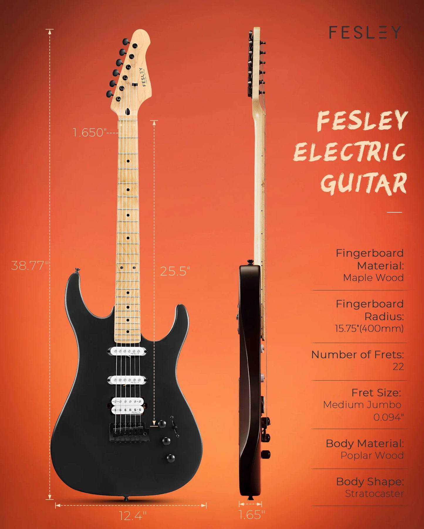 Fesley 39" Electric Guitar