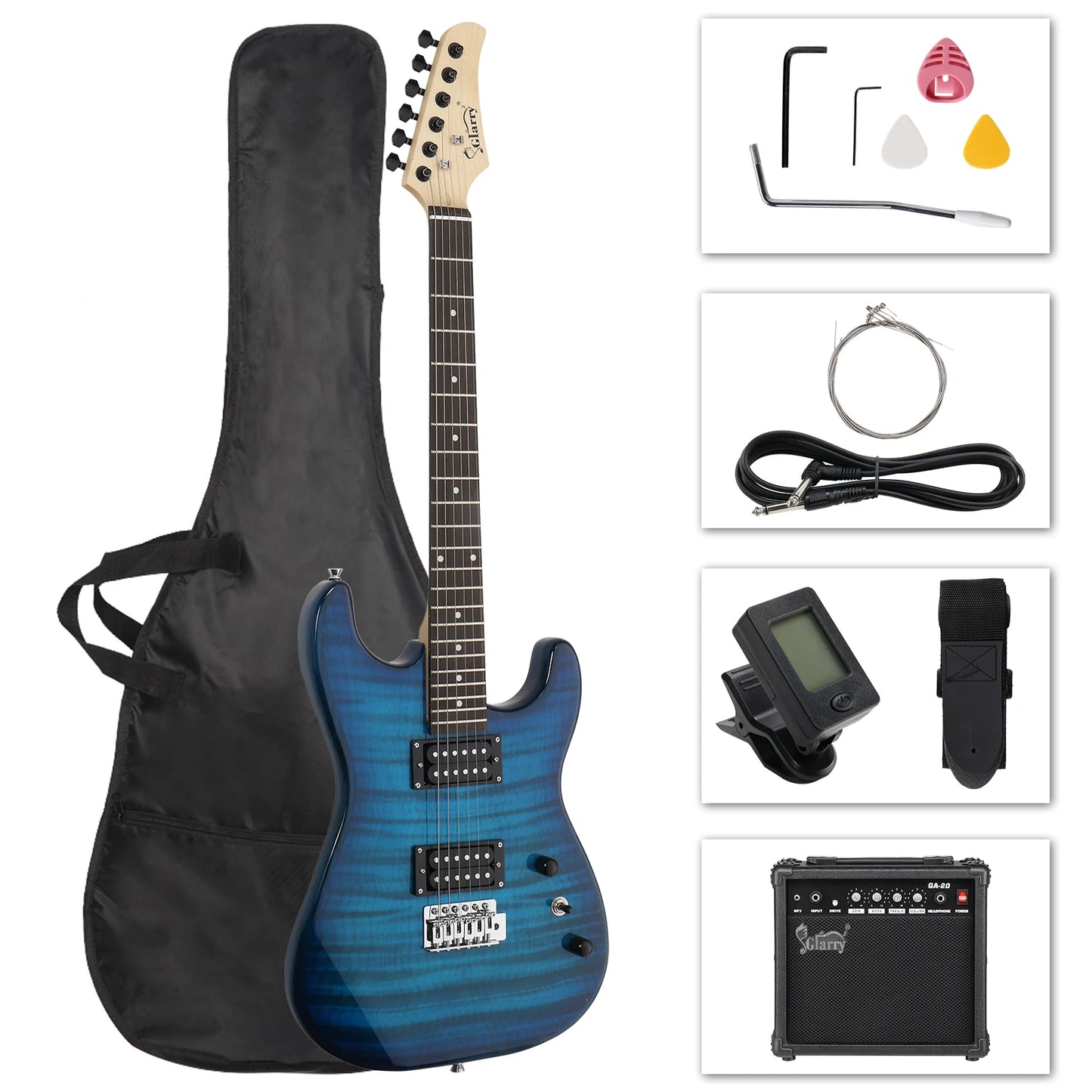 GST Stylish H-H Pickup Tiger Stripe Electric Guitar