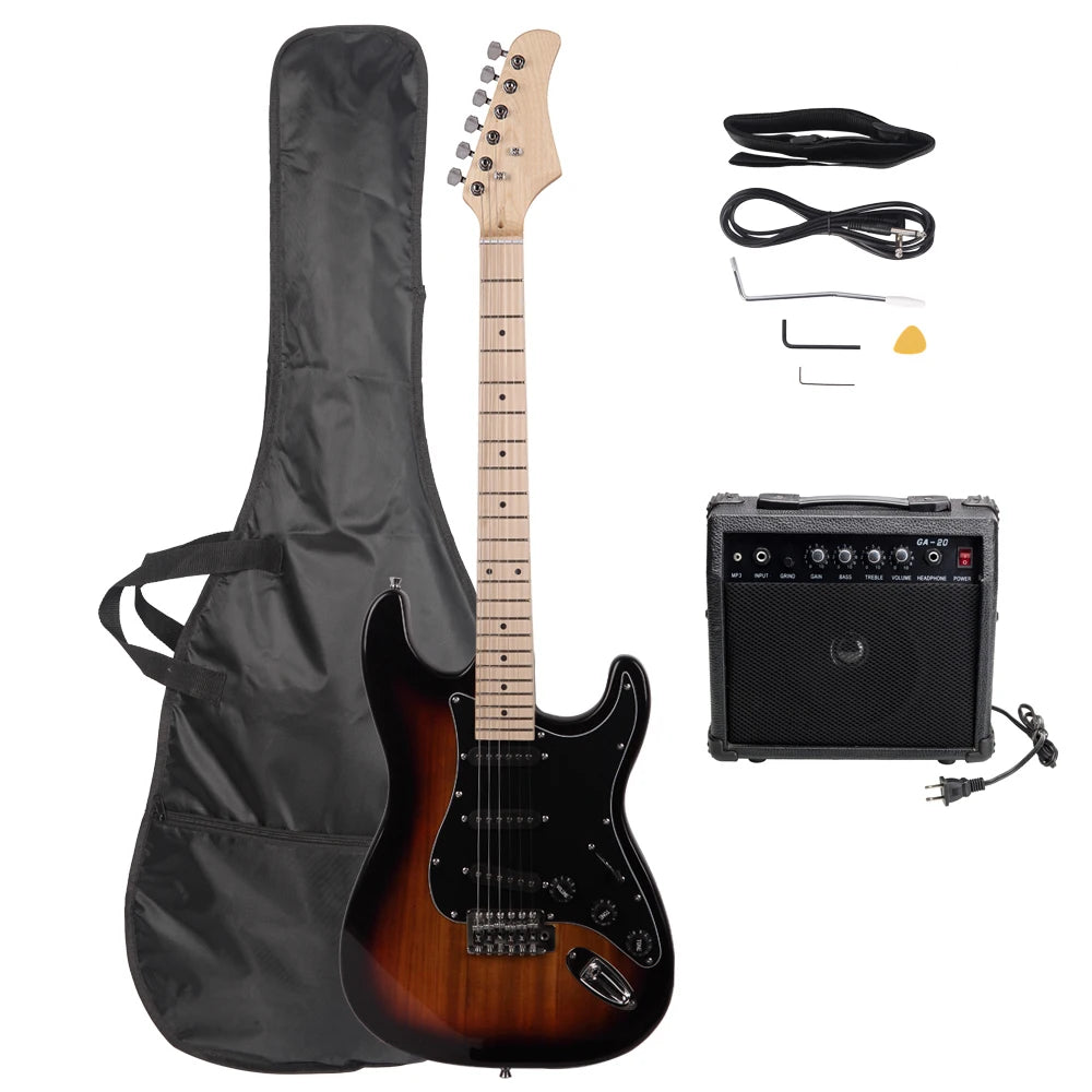 Stylish Electric Guitar with Black Pickguard