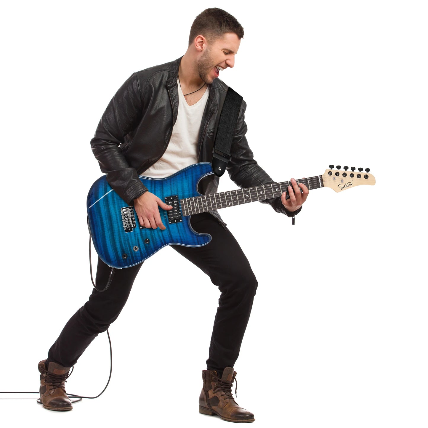 GST Stylish H-H Pickup Tiger Stripe Electric Guitar