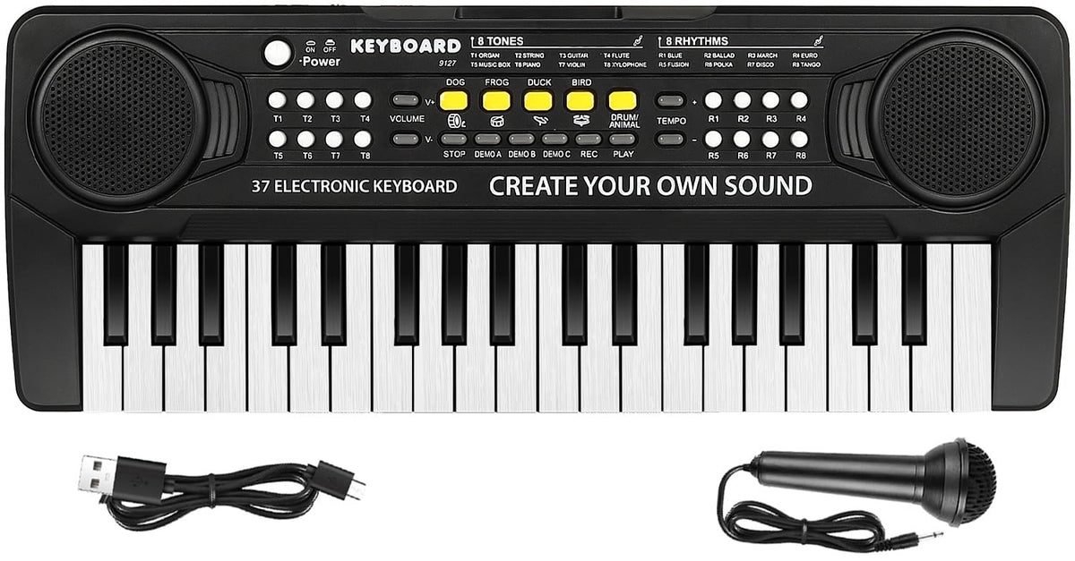 Kids 37-Key Electronic Piano with Microphone