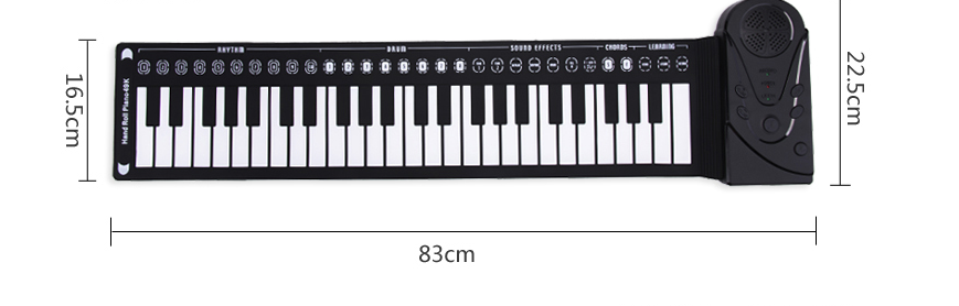 Portable Roll-Up Piano Keyboard