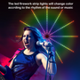 Bluetooth Music-Reactive Fireworks LED Light Strip with 24-Key Remote
