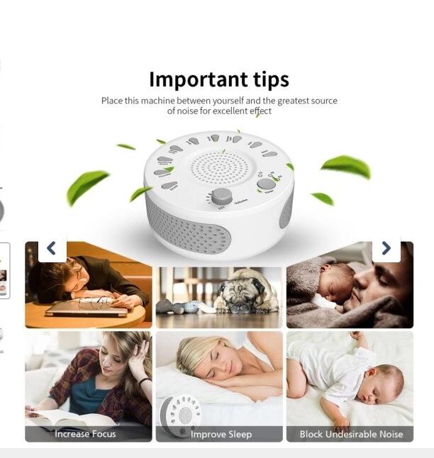 Sleep Sound Machine with 9 Built-In Soothing Sounds