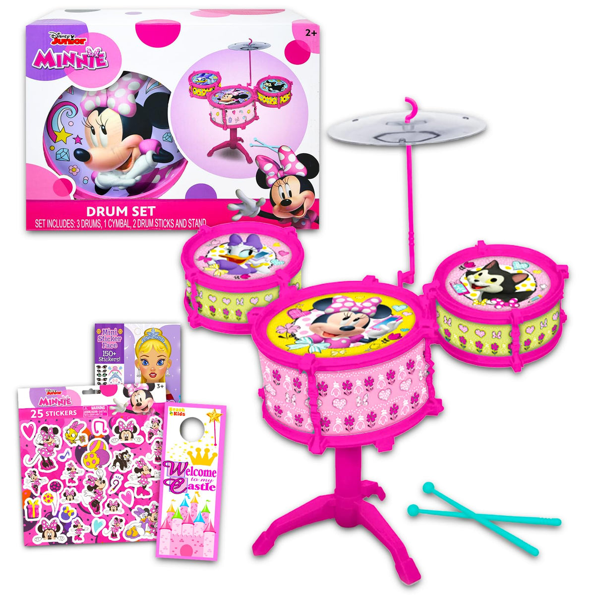 Minnie Mouse Kids Drum Set Bundle