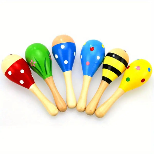 Wooden Sand Hammer Shaker for Toddlers & Early Music Education