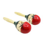 Wooden Large Maracas – 1 Pair with Colorful Patterns