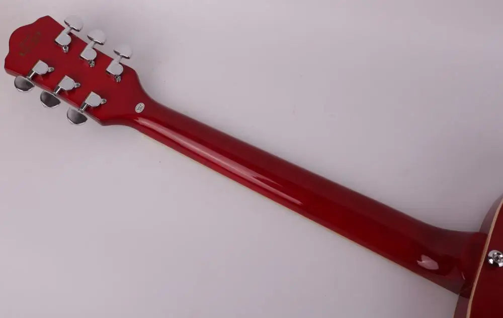 Good Quality Jazz Hollow Body Double F Hole Red Electric Guitar
