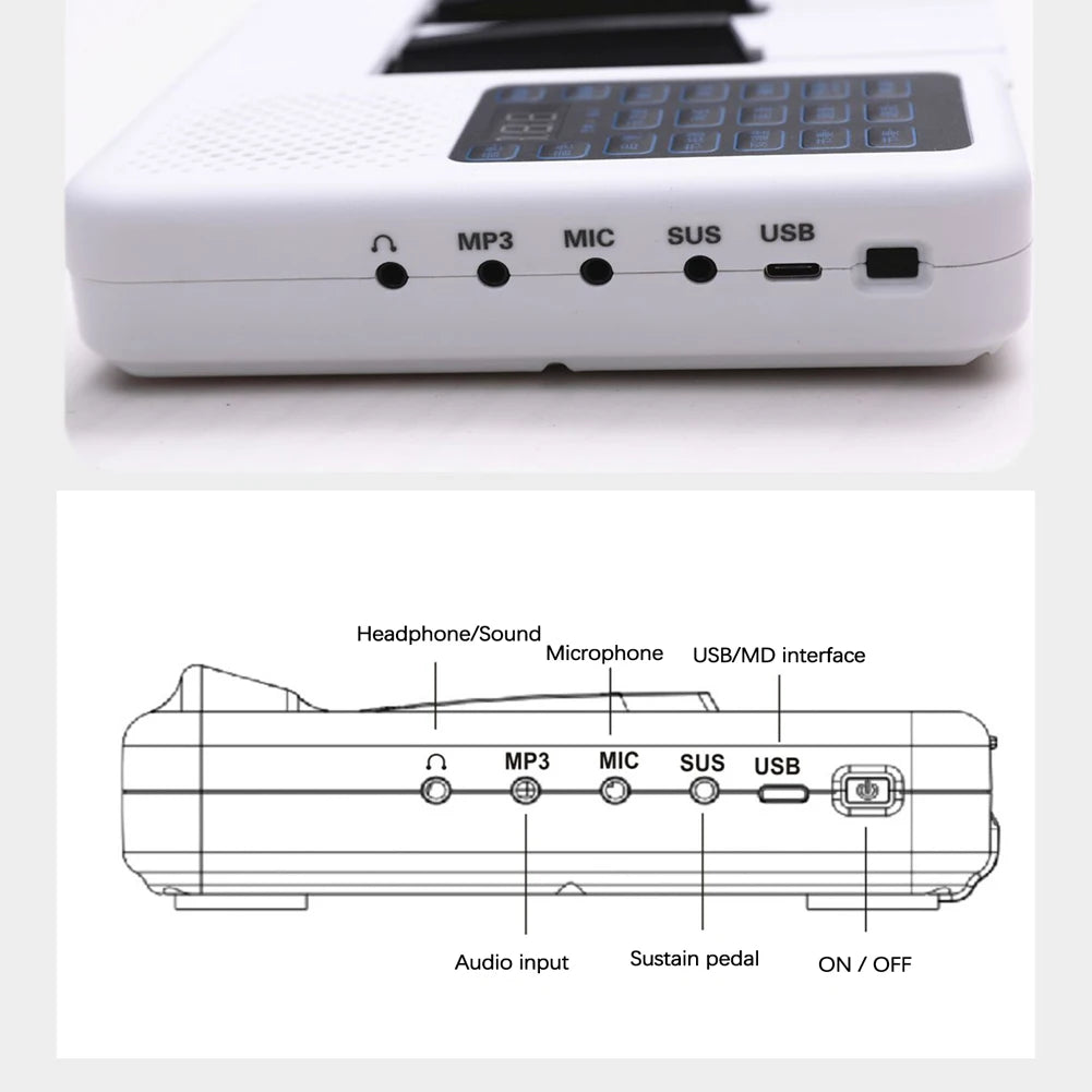 Portable 88 Keys Foldable Digital Piano for Piano Students