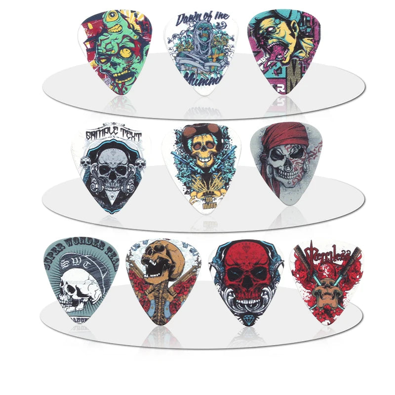 SOACH 10pcs Cartoon Skeleton Guitar Picks 1.0mm for Guitar & Ukulele