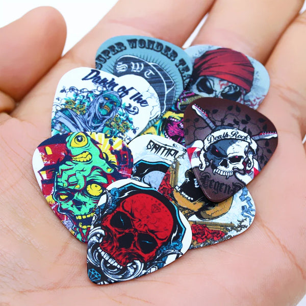 SOACH 10pcs Cartoon Skeleton Guitar Picks 1.0mm for Guitar & Ukulele