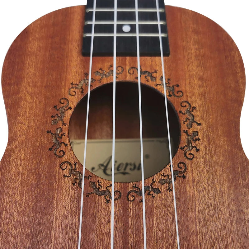 Aiersi 21 Inch Mahogany Soprano Ukulele Guitar 4 String Hawaiian Mini Guitar