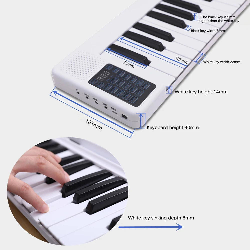 Portable 88 Keys Foldable Digital Piano for Piano Students
