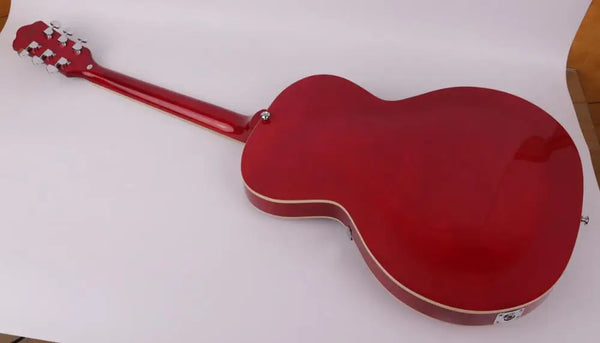 Good Quality Jazz Hollow Body Double F Hole Red Electric Guitar