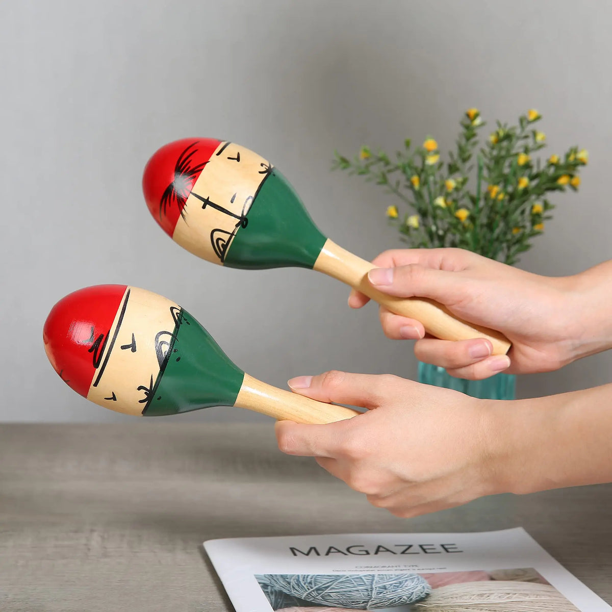Coconut tree wooden Maracas