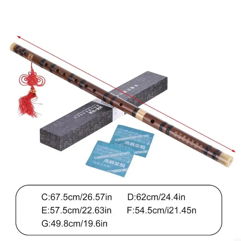 Bamboo Flute Portable Chinese Flute Musical Instrument Gift for Kids Adults