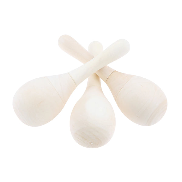 12pcs Wooden Maracas 4.5Inch Easy Griping