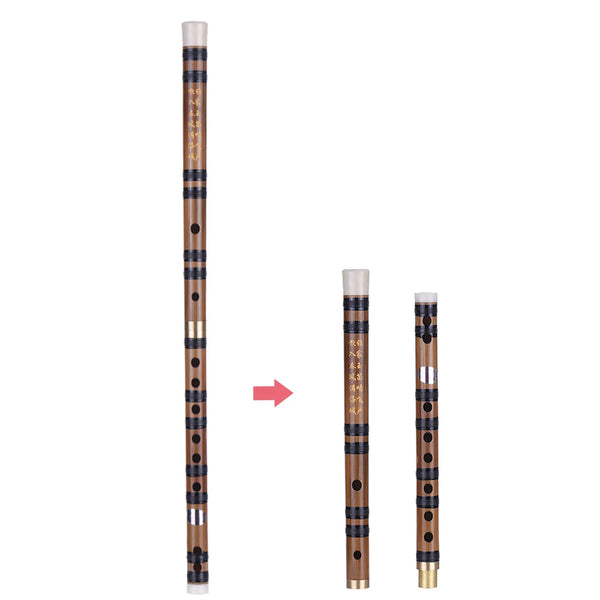 Pluggable Handmade Bamboo Flute Dizi Chinese Woodwind Instrument E Key Beginner