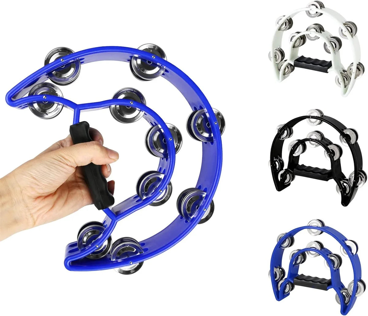 Miwayer Hand Held Half-Moon Tambourine