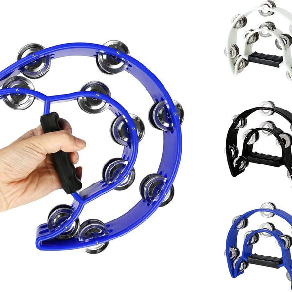 Miwayer Hand Held Half-Moon Tambourine