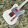 6-string electric guitar, all white maple fingerboard