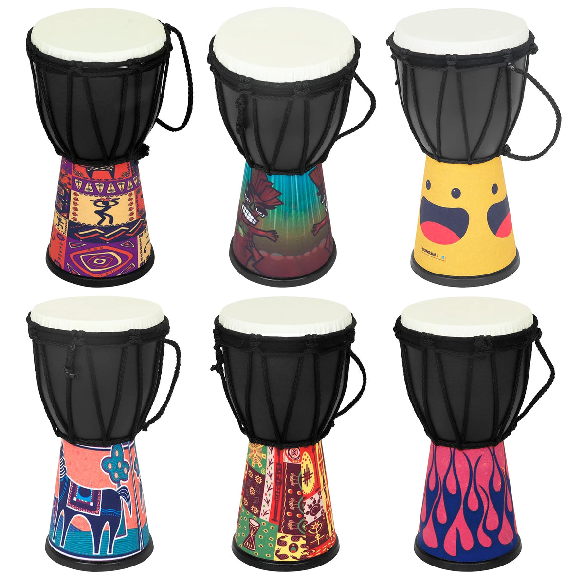 African Drum 4 Inch Handmade Colorful Djembe for Children Percussion Instrument