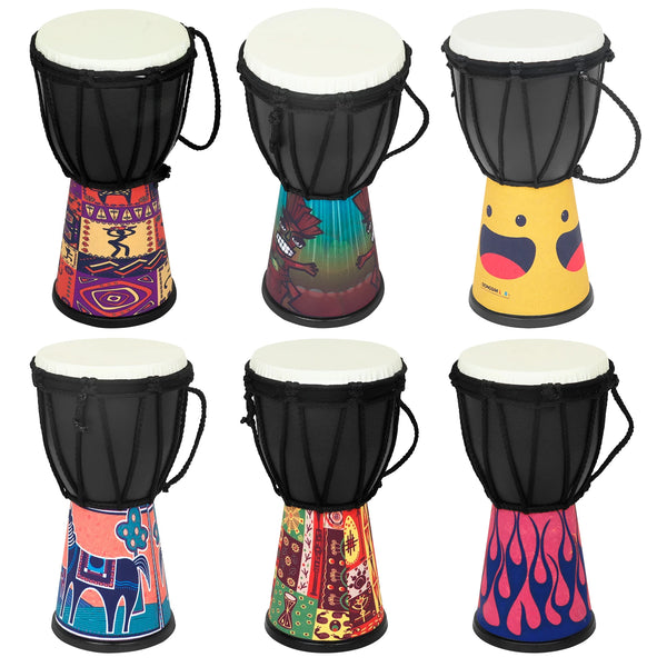 African Drum 4 Inch Handmade Colorful Djembe for Children Percussion Instrument