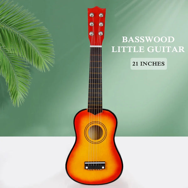 21 Inch Basswood Ukulele 6 Strings Small Acoustic Mini Guitar Toy