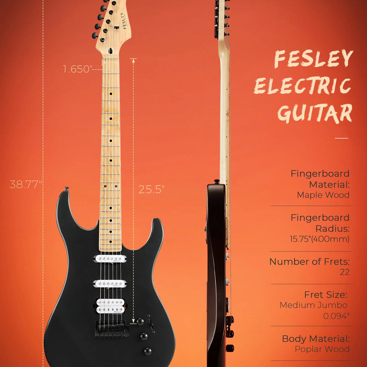 Fesley 39 Inch Electric Guitar