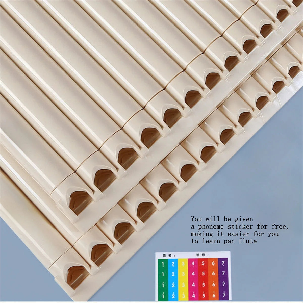Miwayer 18 Pipe Handmade ABS Pan Flute Folk Musical Instrument for Students