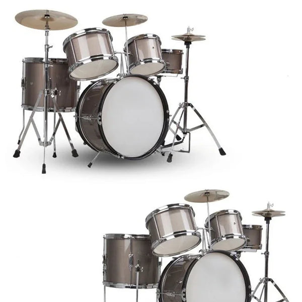 Drum Kit 5 Drums 2 Cymbals Full Size Kids Percussion Instrument Set