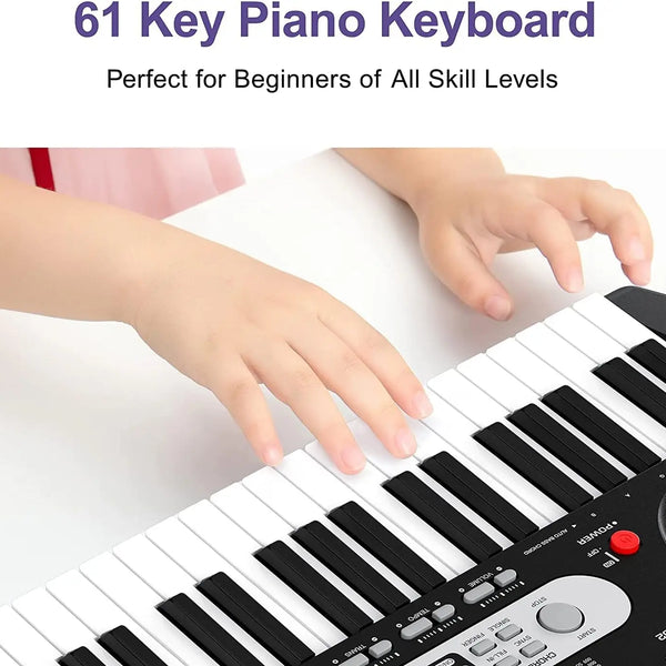 61-Key Children's Portable Electronic Keyboard with Microphone BST-8602