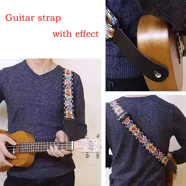 Adjustable Pure Cotton Guitar Straps Multi-Color