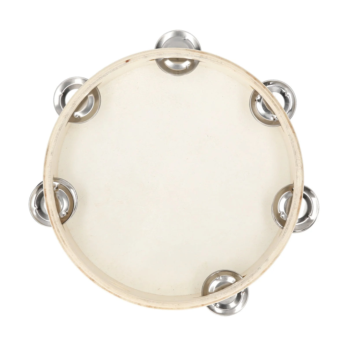 8 Inch Hand Tambourine with Metal Single Row