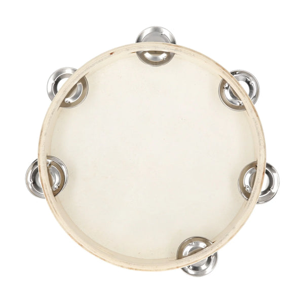 8 Inch Hand Tambourine with Metal Single Row