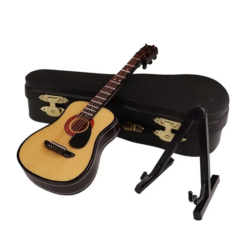 Wooden Mini Classical Guitar Decorative Ornament Miniature Model Gift