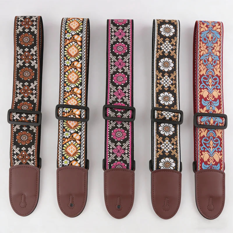Adjustable Pure Cotton Guitar Straps Multi-Color