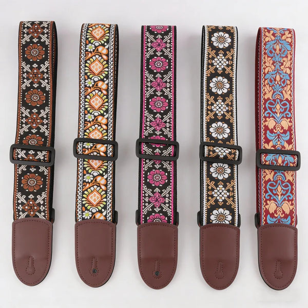 Adjustable Pure Cotton Guitar Straps Multi-Color