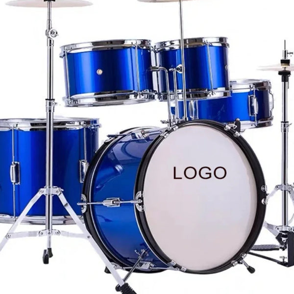 Drum Kit 5 Drums 2 Cymbals Full Size Kids Percussion Instrument Set