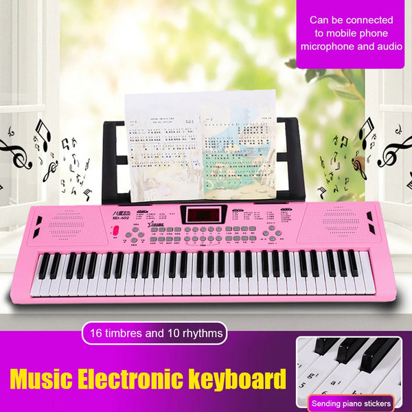 61 Keys Piano Musical Keyboard USB Digital Kids Electronic Keyboard for Beginners