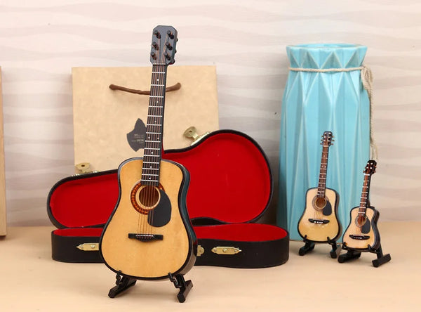 Wooden Mini Classical Guitar Decorative Ornament Miniature Model Gift