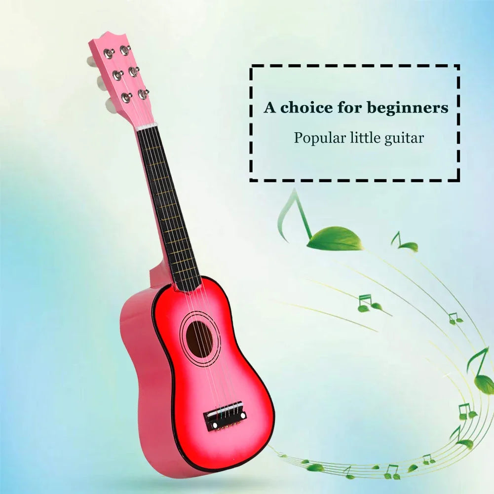 21 Inch Basswood Ukulele 6 Strings Small Acoustic Mini Guitar Toy