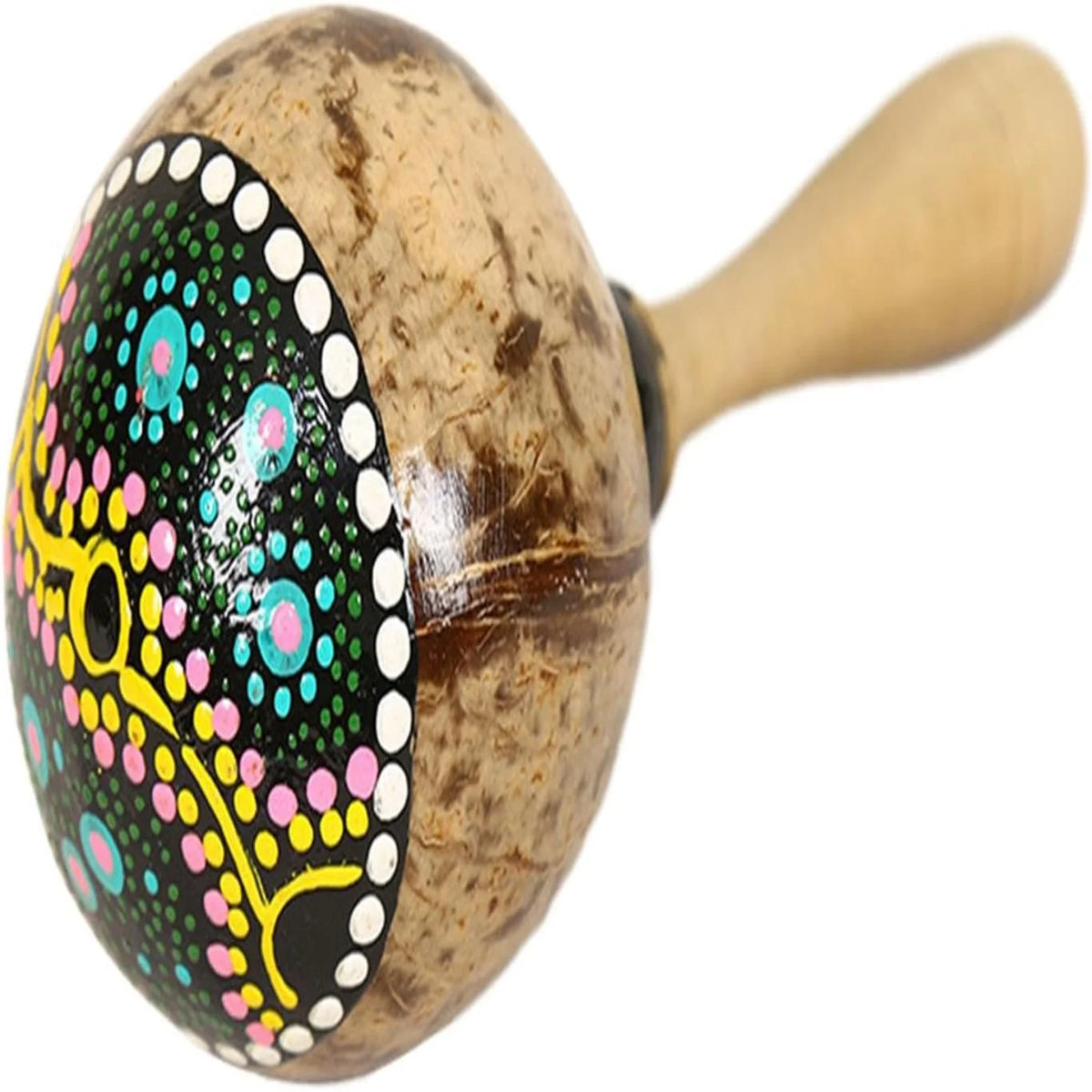 Hand-Painted Coconut Shell Maraca