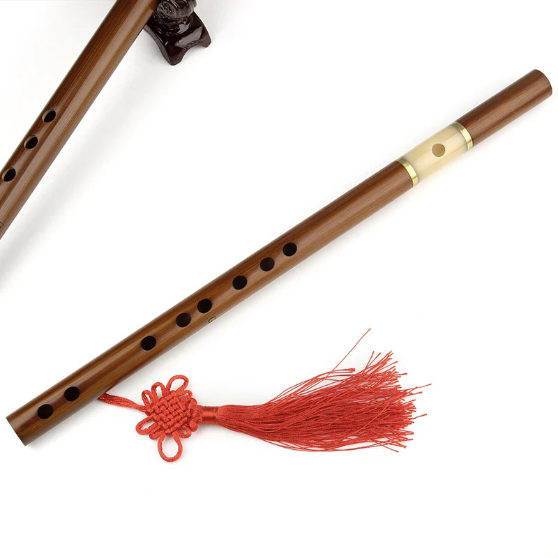Bamboo Flute F Key Ancient Style Horizontal Non Membrane Advanced Performance