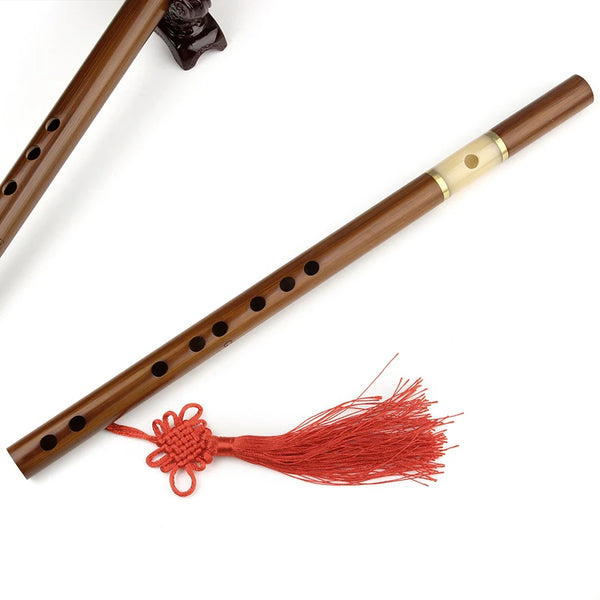 Bamboo Flute F Key Ancient Style Horizontal Non Membrane Advanced Performance