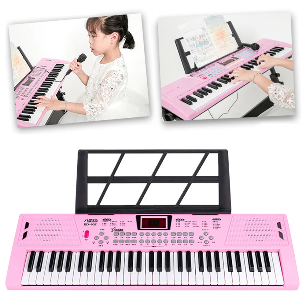 61 Keys Piano Musical Keyboard USB Digital Kids Electronic Keyboard for Beginners