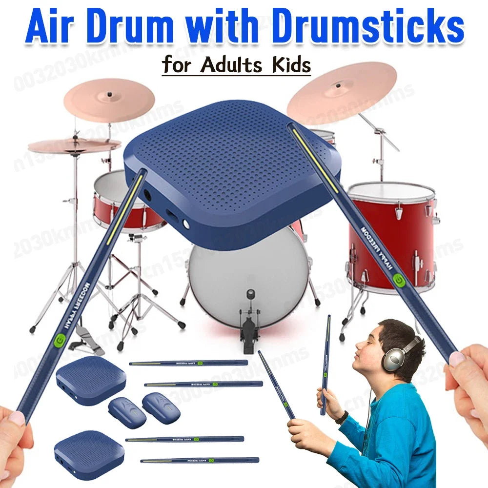 Air Drum with Drumsticks Set Portable Electronic Virtual Drum for Beginners