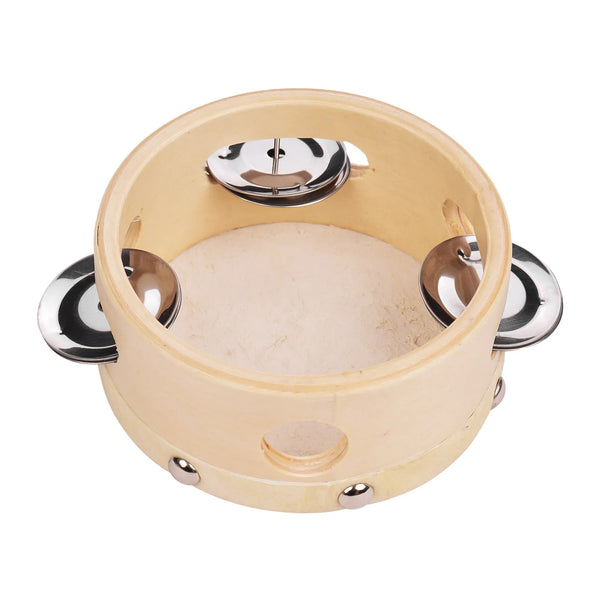 8 Inch Hand Tambourine with Metal Single Row