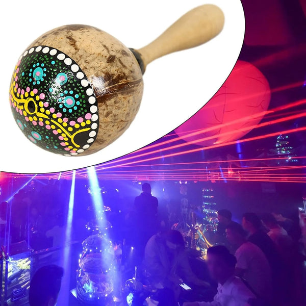Hand-Painted Coconut Shell Maraca