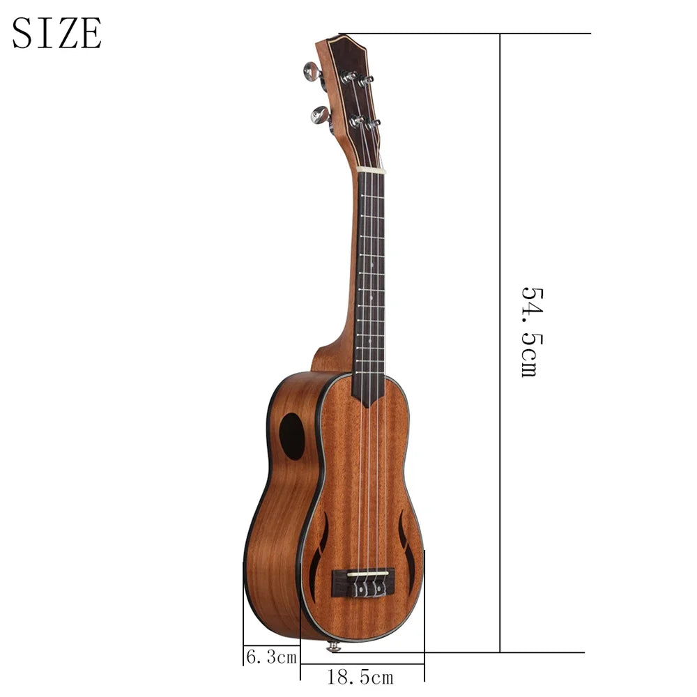 21 Inch Ukulele 4 Strings Hawaiian Guitar Mahogany Mini Guitarra Ukulele With Bag Strings Tuner Capo Ukulele Guitar Accessories
